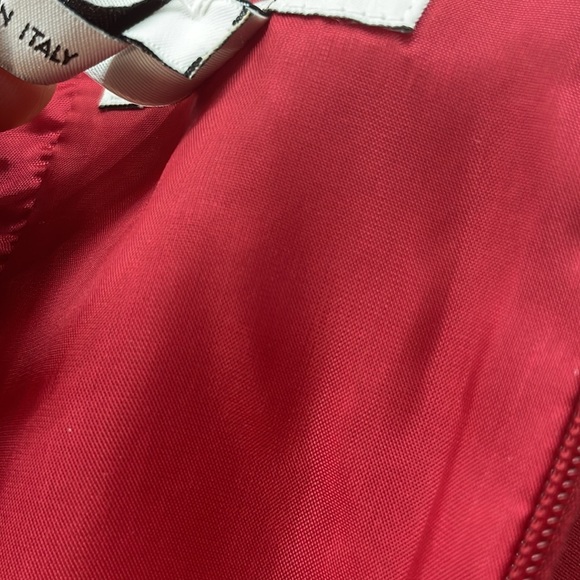 Moschino Cheap and Chic Red Front Bow Sheath Dress Size 6 Sleeveless Midi - Picture 9 of 15